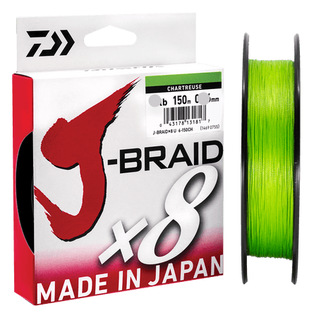 Daiwa X8 J-Braid 20LB 150m Braid Chartreuse - ReelsDeal Fishing Sale NZ - NZ's 1st fishing discount shop