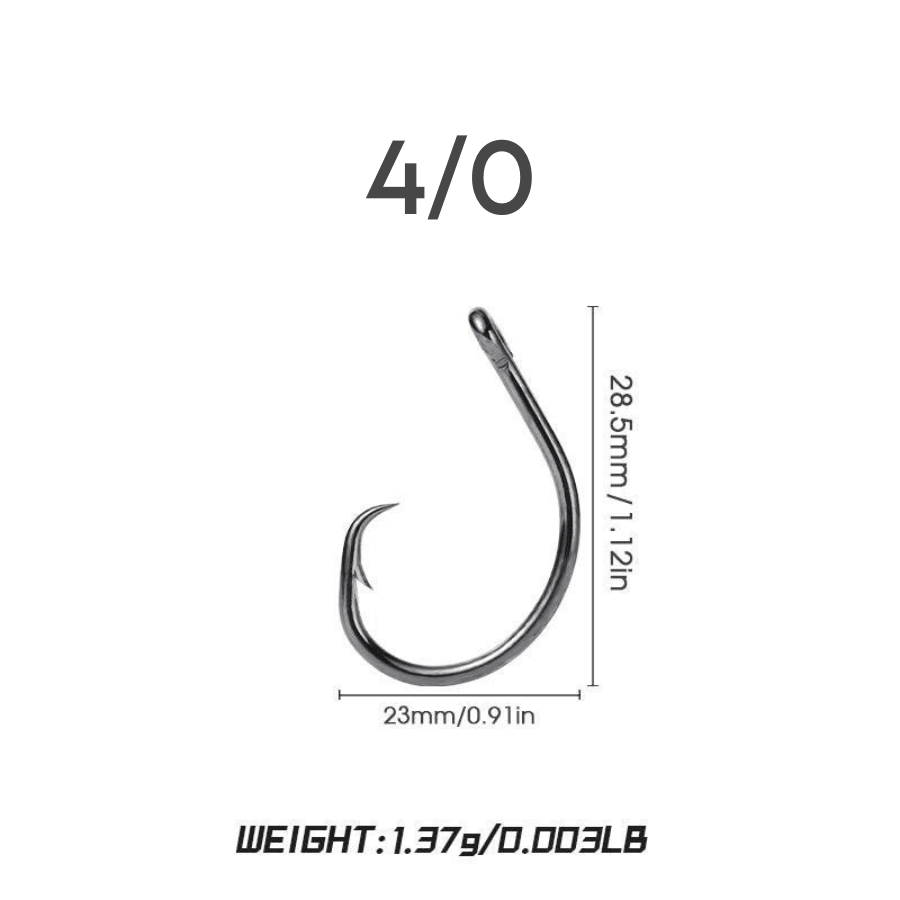 3X Strong Heavy Circle Hook 20pcs Value Pack - ReelsDeal Fishing Sale NZ