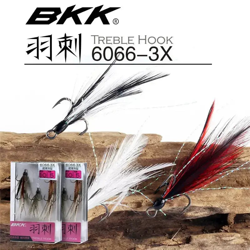 BKK 6066-3X-NP Quills Feathered Trebel Super Slide Hook - ReelsDeal Fishing Sale NZ - NZ's 1st fishing discount shop
