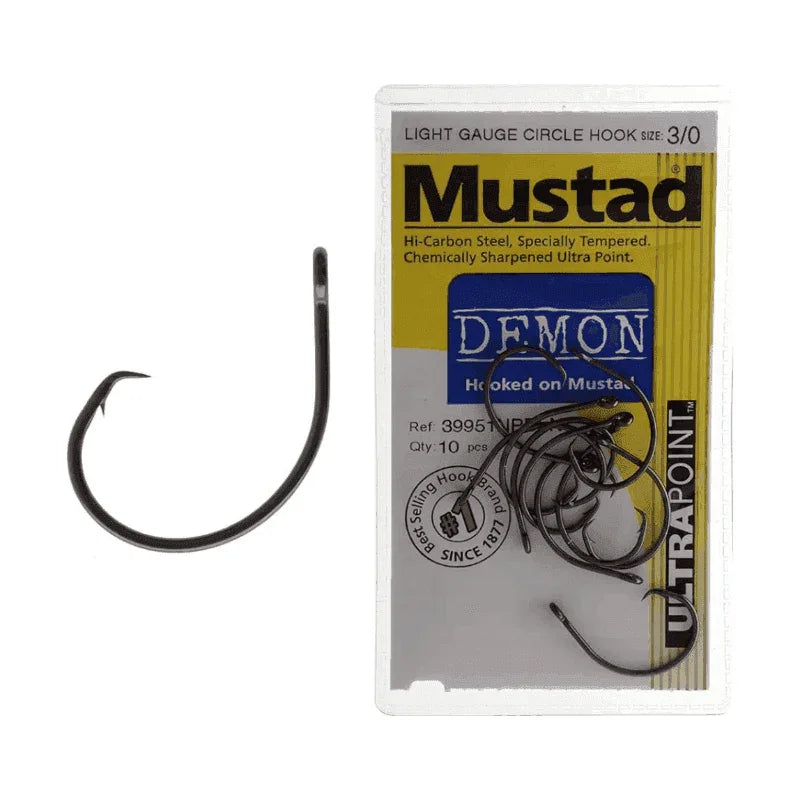 Mustad 39951 Demon Light Gauge Circle Hook - ReelsDeal Fishing Sale NZ - NZ's 1st fishing discount shop