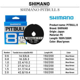 Shimano Pitbull 8 1.0# 22LB Braid 150m Green - ReelsDeal Fishing Sale NZ