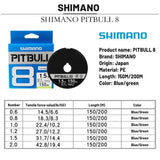 Shimano Pitbull 8 1.2# 27LB Braid 150m Green - ReelsDeal Fishing Sale NZ