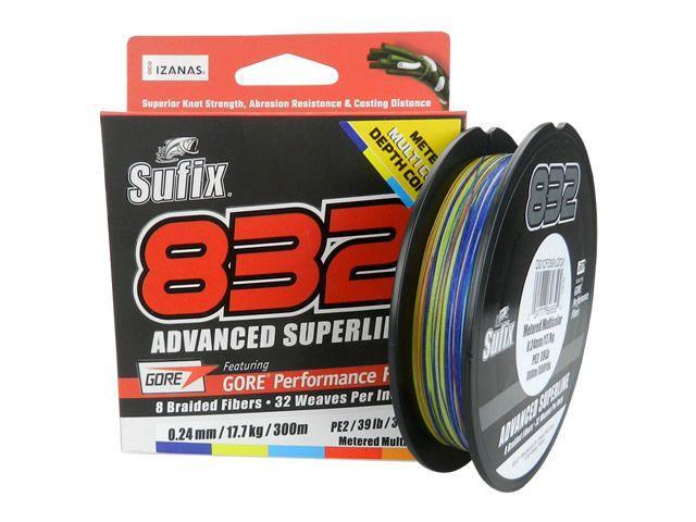 Sufix 832 Advanced Superline Braid MultiColor 300m - ReelsDeal Fishing Sale NZ